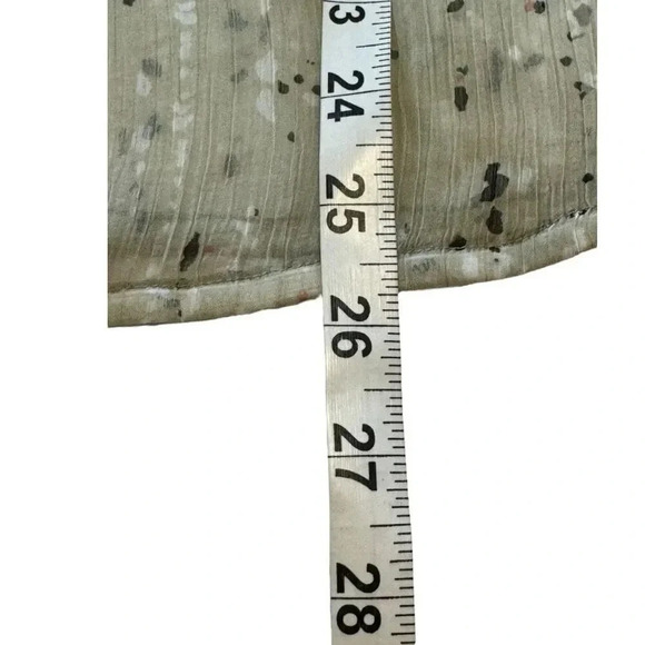 NEW a.n.a. Women’s Large Moonstruck Sand Semi-Sheer Tie Neck Boho Top‎ NWT - Picture 6 of 8